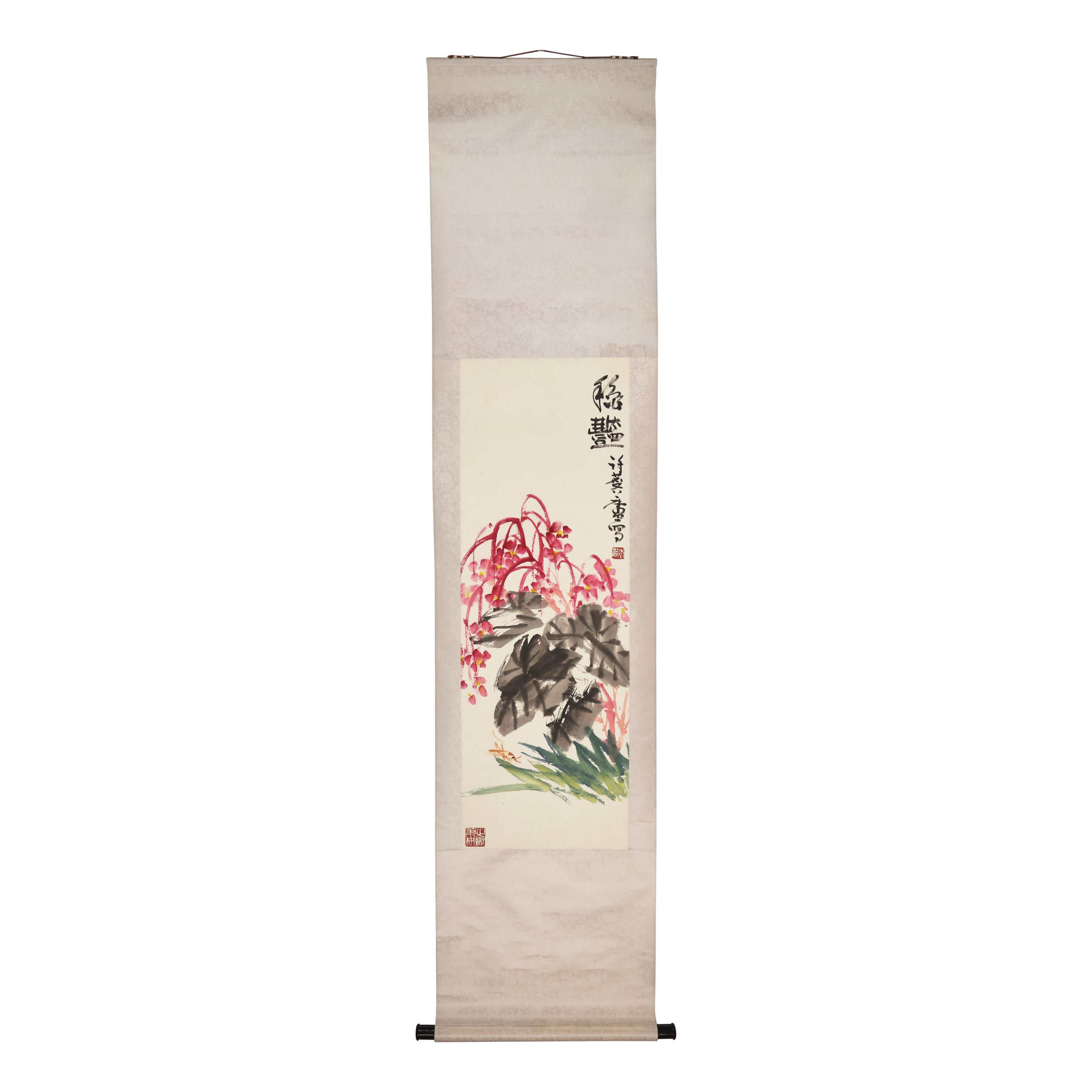 Three Chinese Ink and Color on Paper Paintings — 中國書畫一組三件