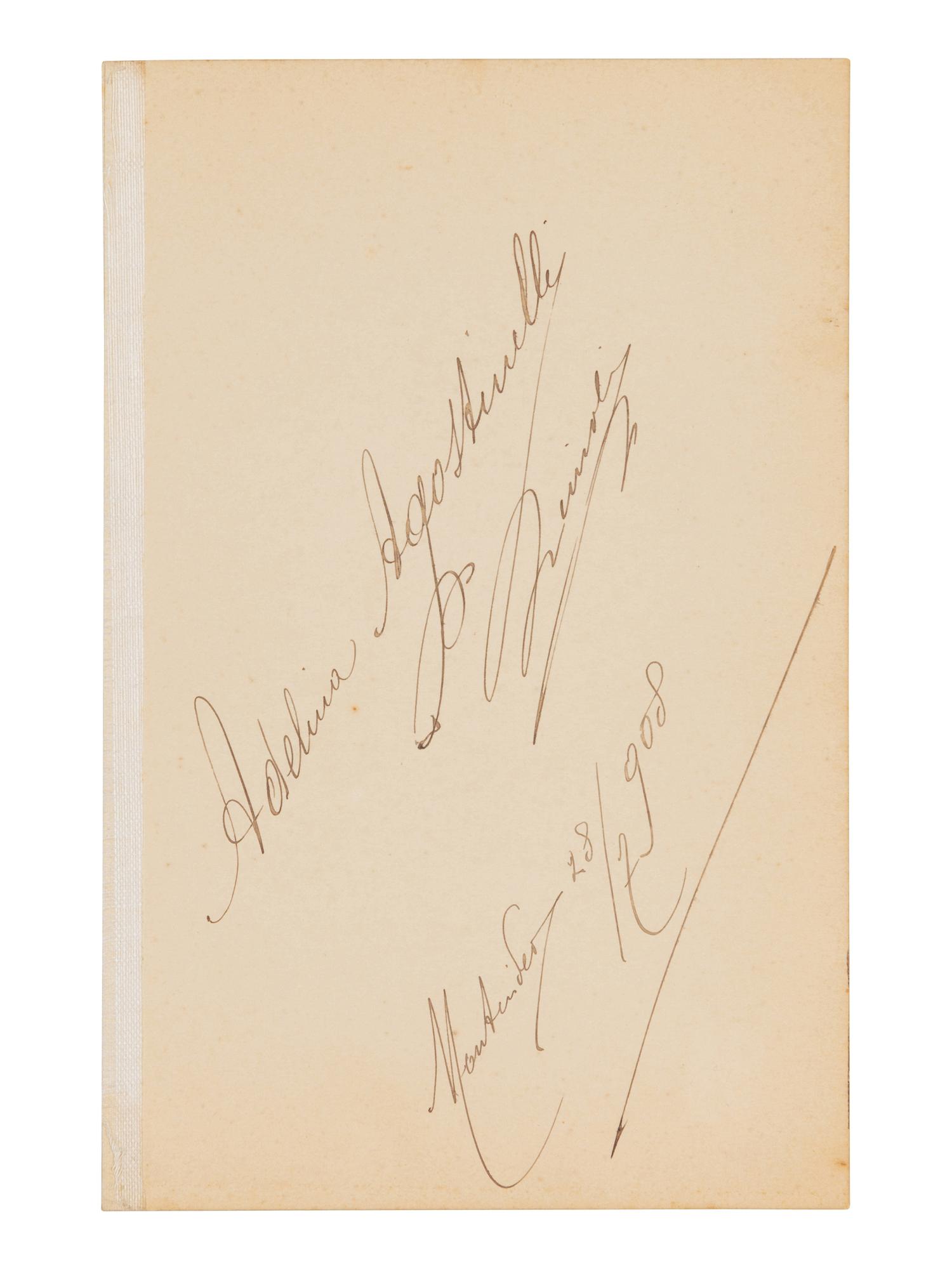 [20TH-CENTURY OPERA SINGERS]. A group of 6 photographs or photographic postcards of opera singers from the 1900s, most signed, comprising images of: