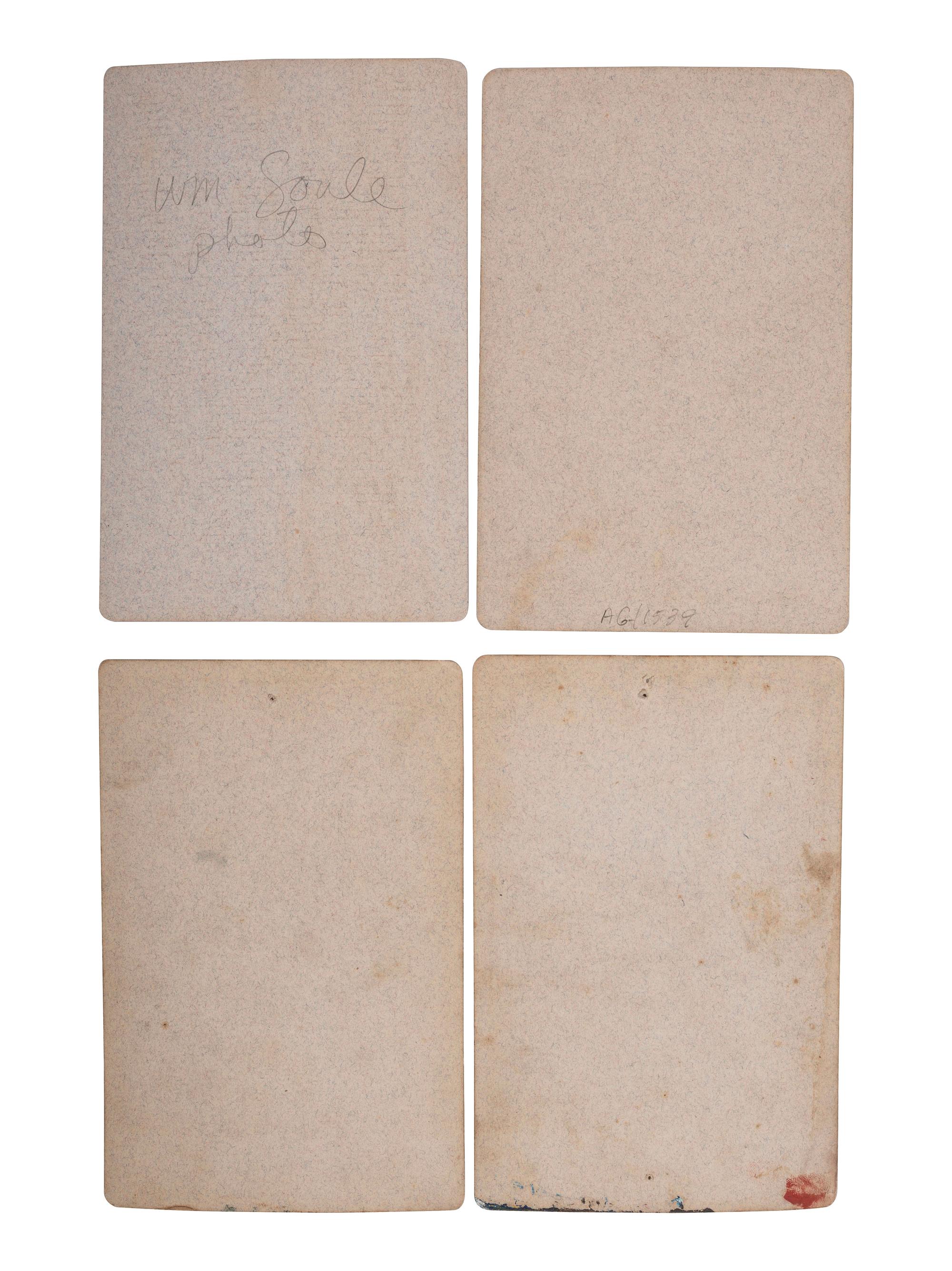 [NATIVE AMERICANS]. A group of 4 cabinet cards of Native American subjects from the Hayden Geological Survey. Ca 1870s.