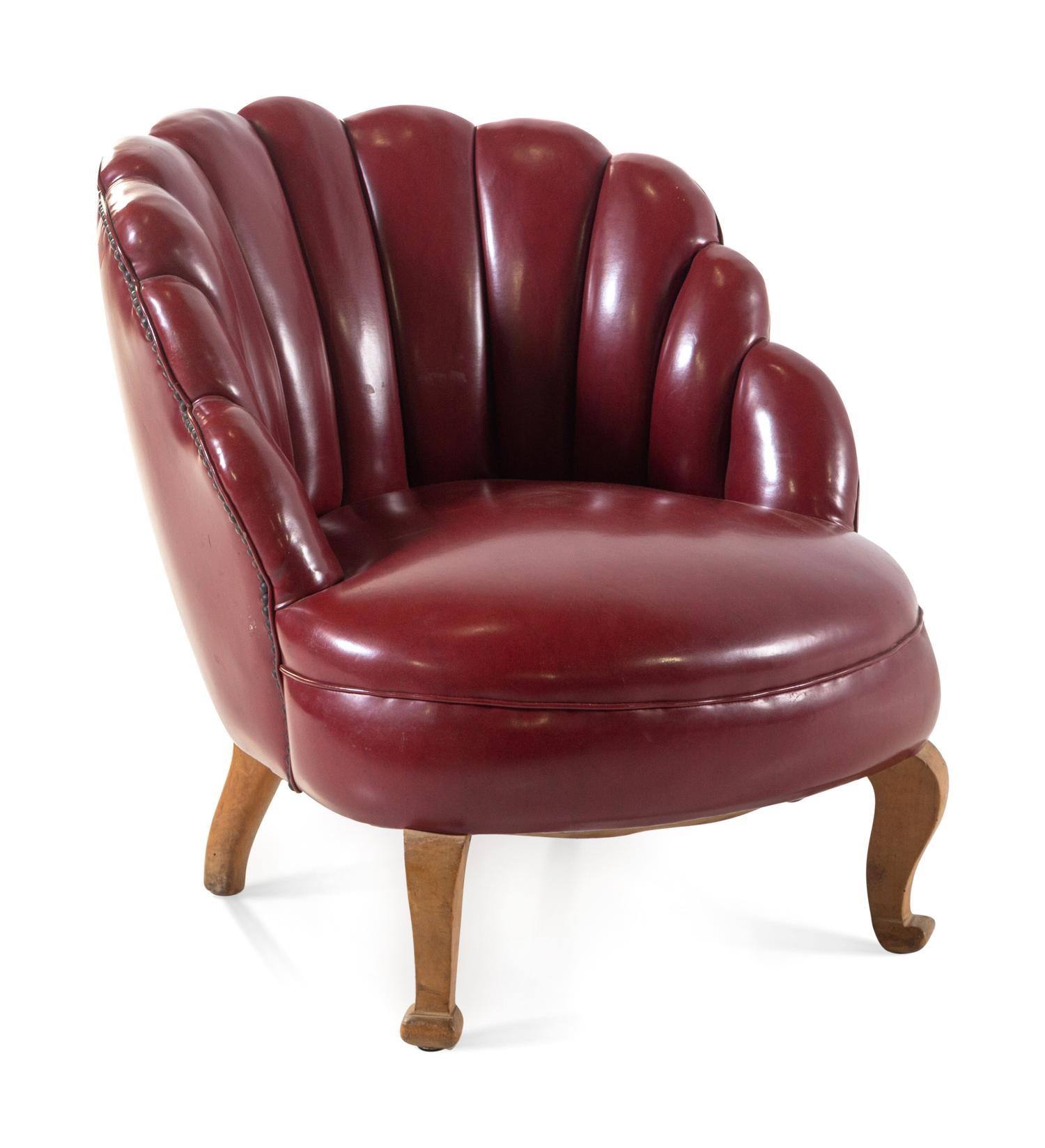 An Art Deco Style Tufted Back Chair