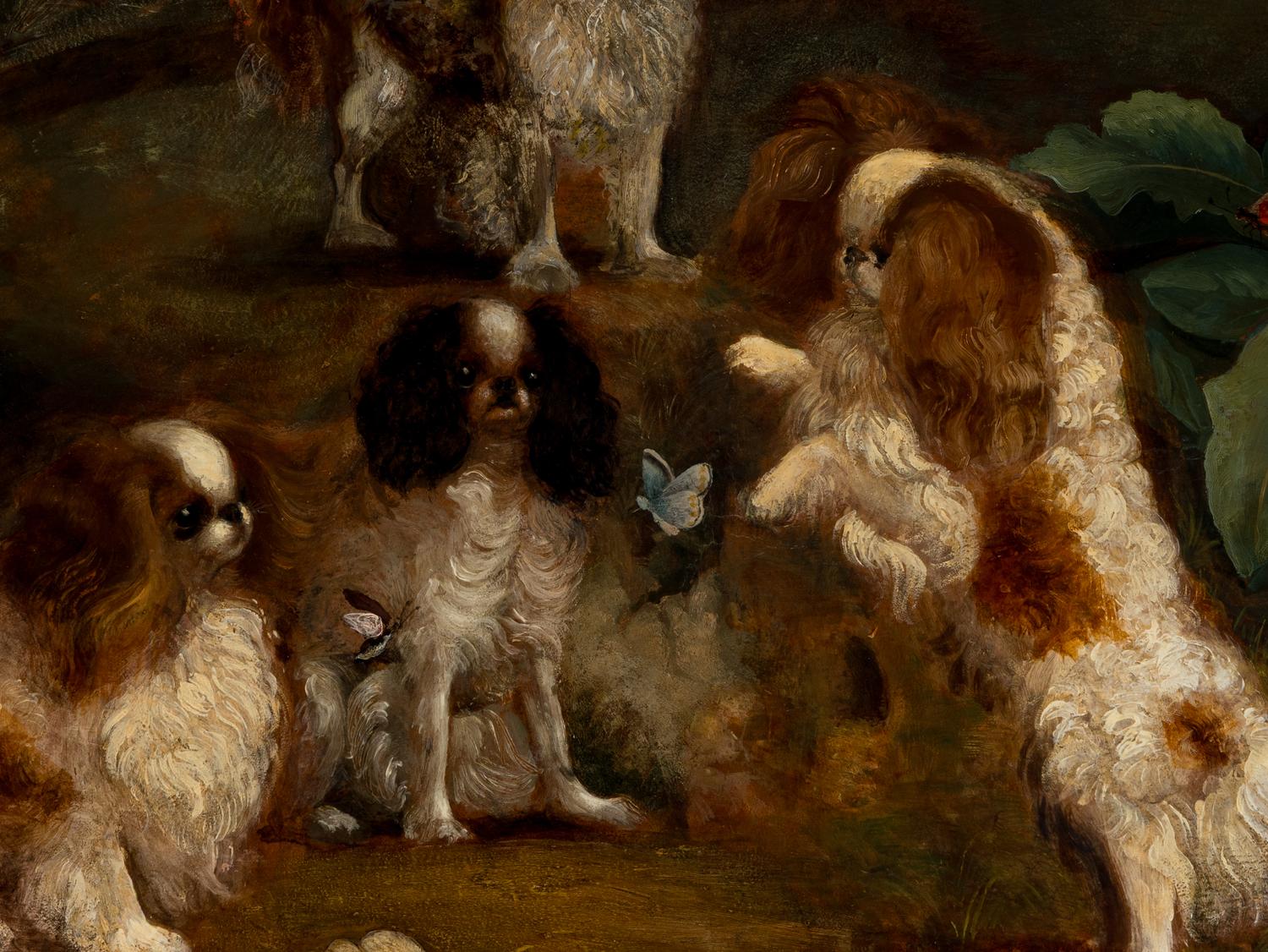 Neville Lytton (English, 1879-1951) — Four Cavalier King Charles Spaniels, ca. 1910