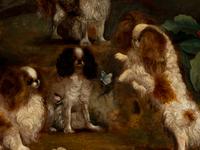 Neville Lytton (English, 1879-1951) — Four Cavalier King Charles Spaniels, ca. 1910