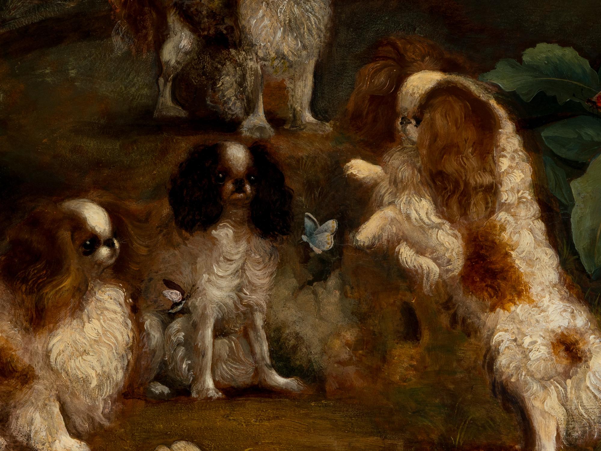 Neville Lytton (English, 1879-1951) — Four Cavalier King Charles Spaniels, ca. 1910
