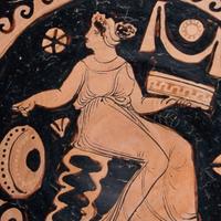 An Apulian Red-Figured Knob-Handled Patera