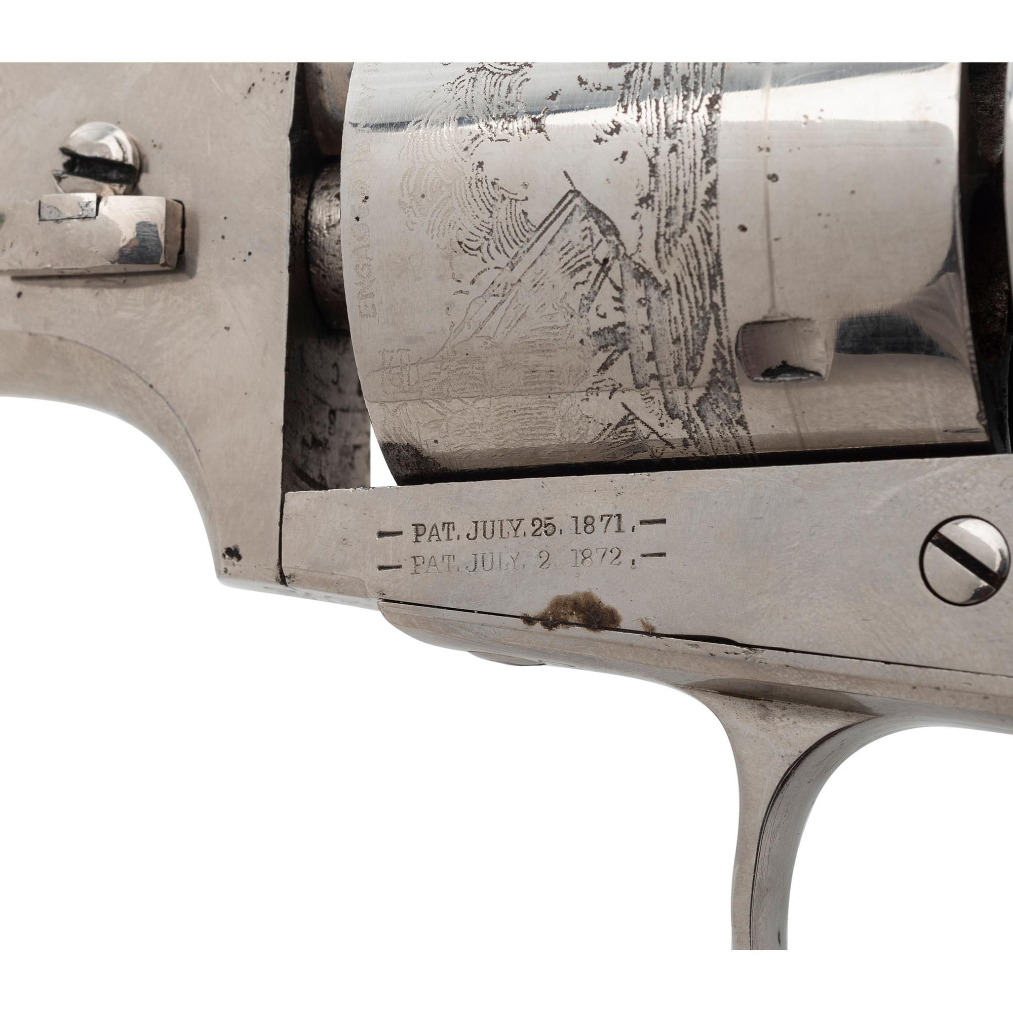 Re-Nickeled Colt Model 1871-72 Open Top Revolver