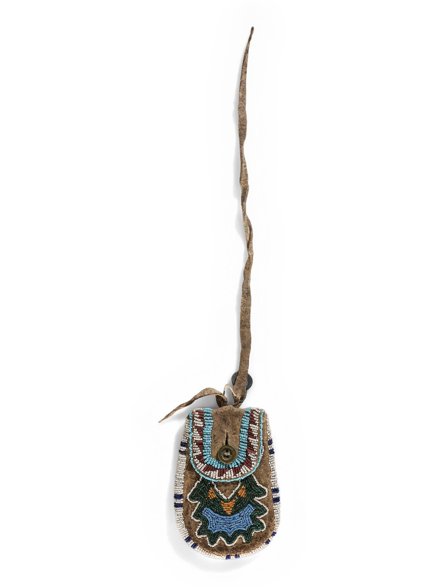 Apsáalooke [Crow] Beaded Hide Pouch