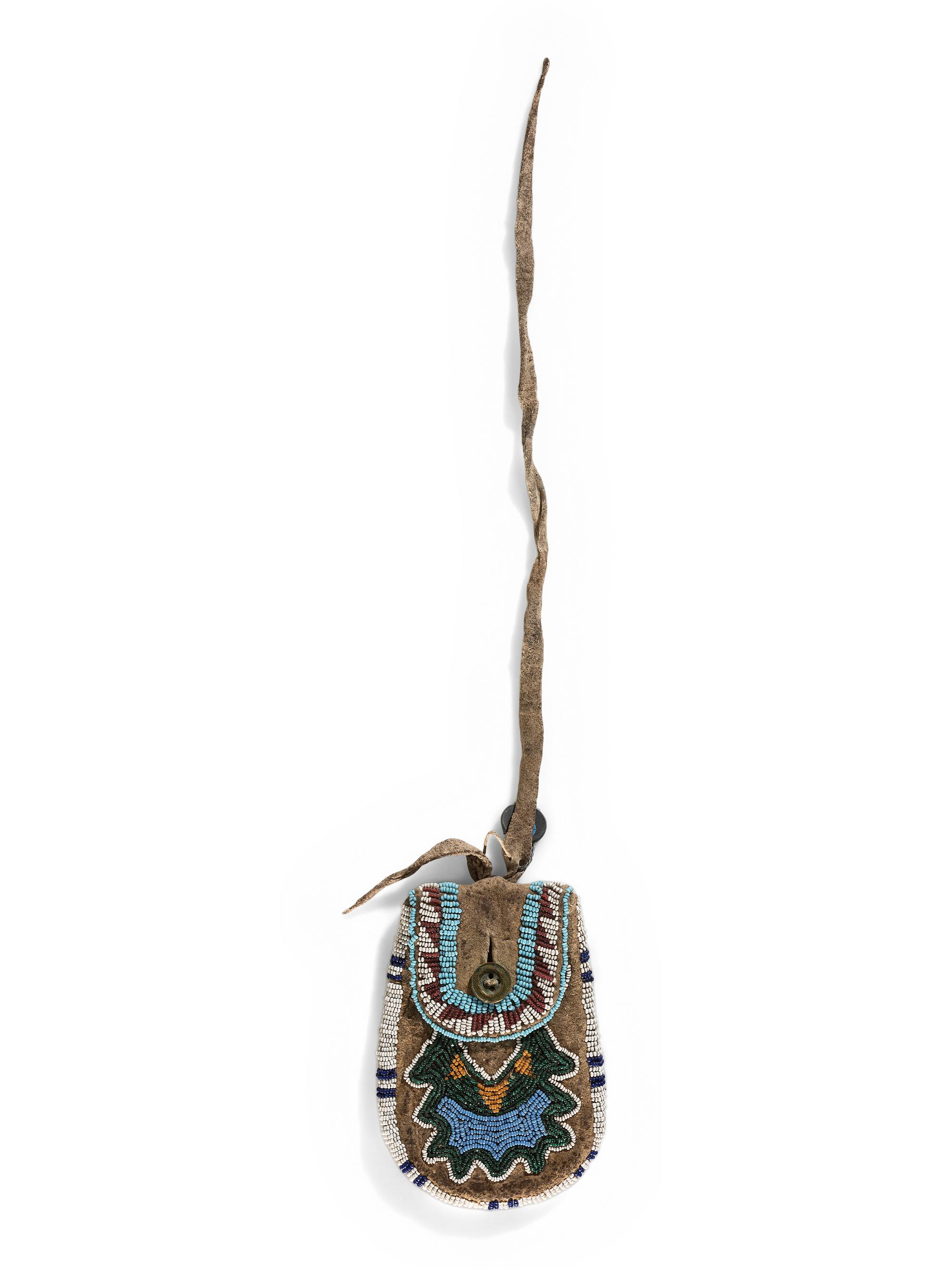 Apsáalooke [Crow] Beaded Hide Pouch
