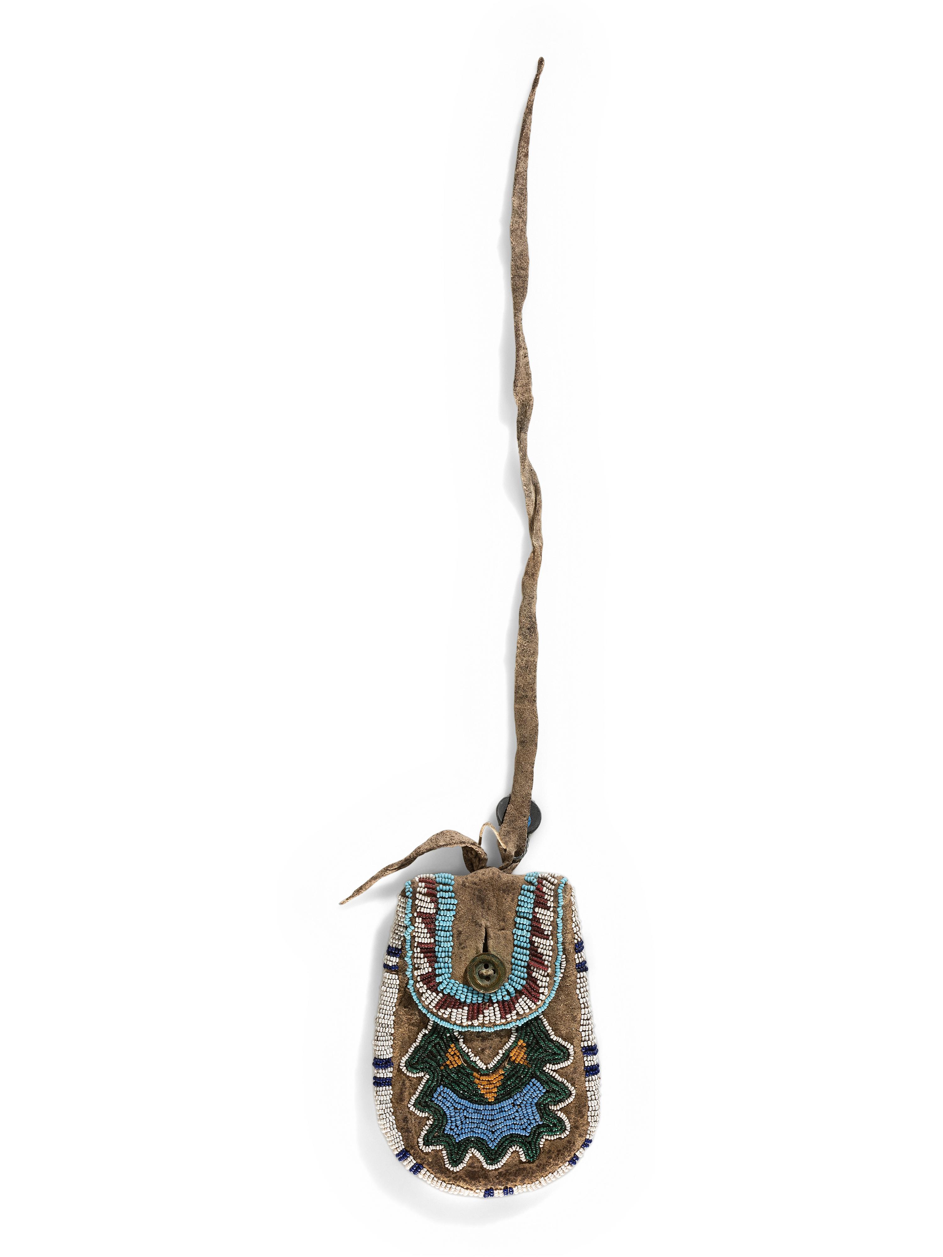 Apsáalooke [Crow] Beaded Hide Pouch