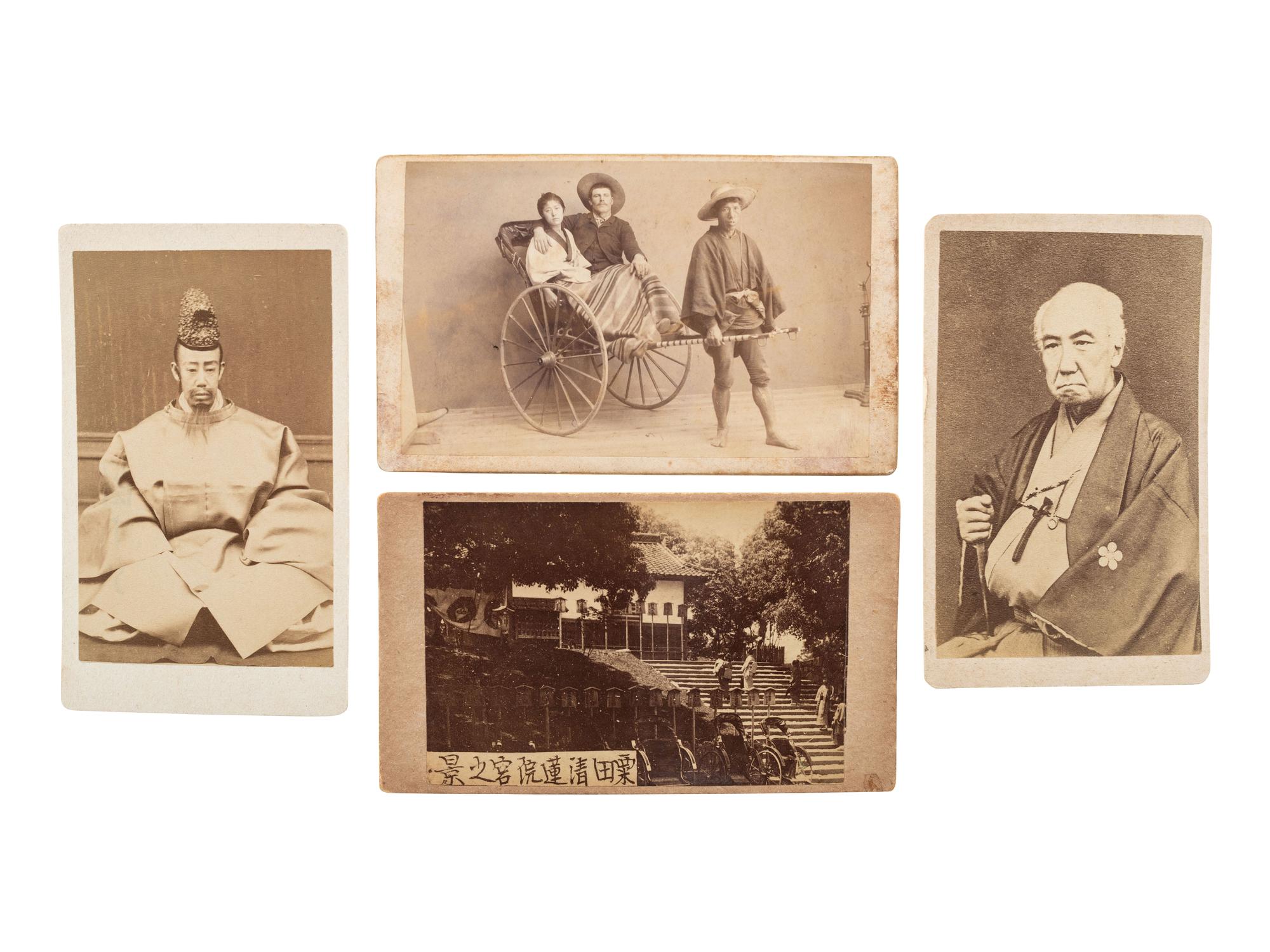 [EARLY PHOTOGRAPHY] -- [WESTERN AMERICANA]. A group of 10 CDVs, incl. Japanese examples and a carte of the third US Post Office in San Antonio, located inside Gamble's Book store on Commerce Street.