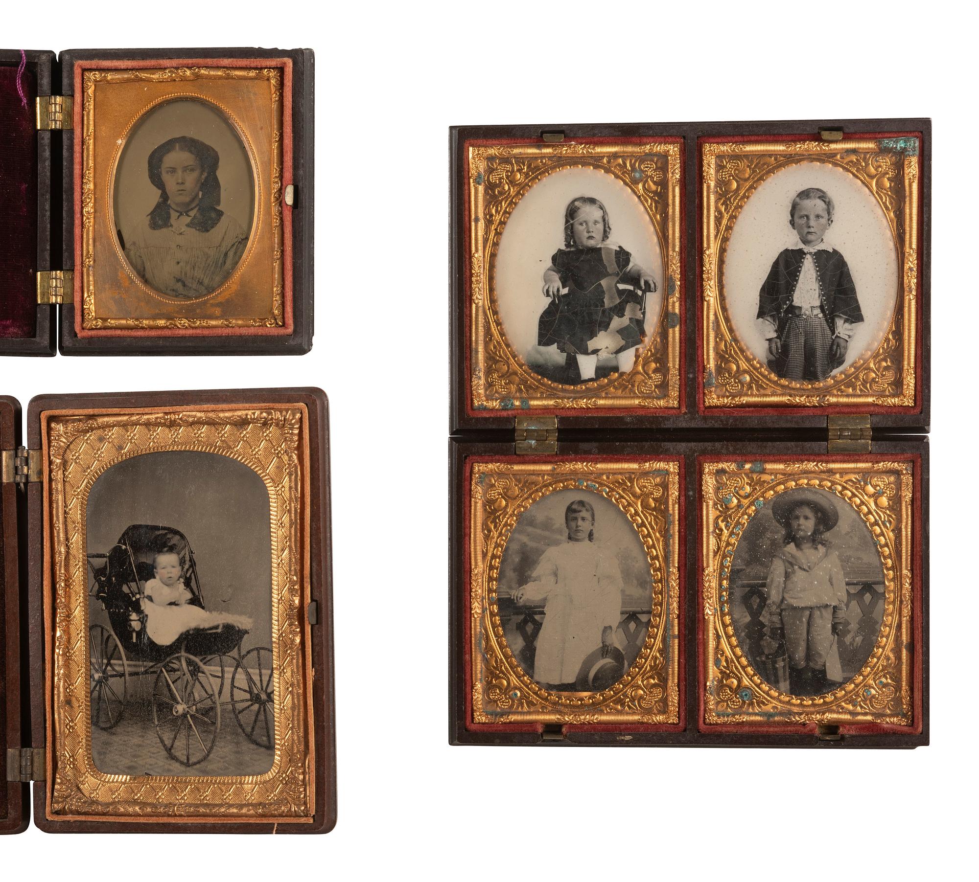 [EARLY PHOTOGRAPHY]. 37 assorted Union cases.