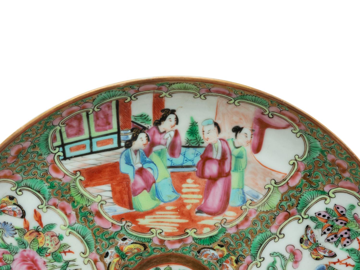 A Group of Five Chinese Famille Rose Porcelain Articles