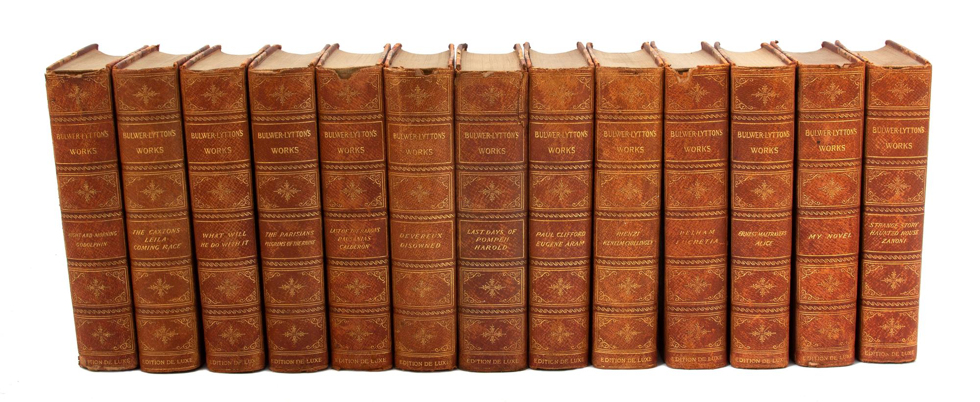 [BINDINGS] 13 VOLUMES - Bulwer-Lyttons Works