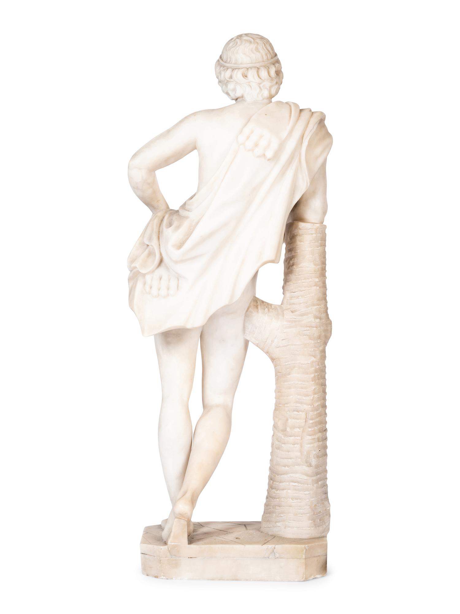 A Continental Marble Figure of the Resting Satyr