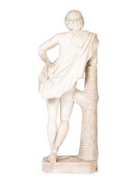 A Continental Marble Figure of the Resting Satyr