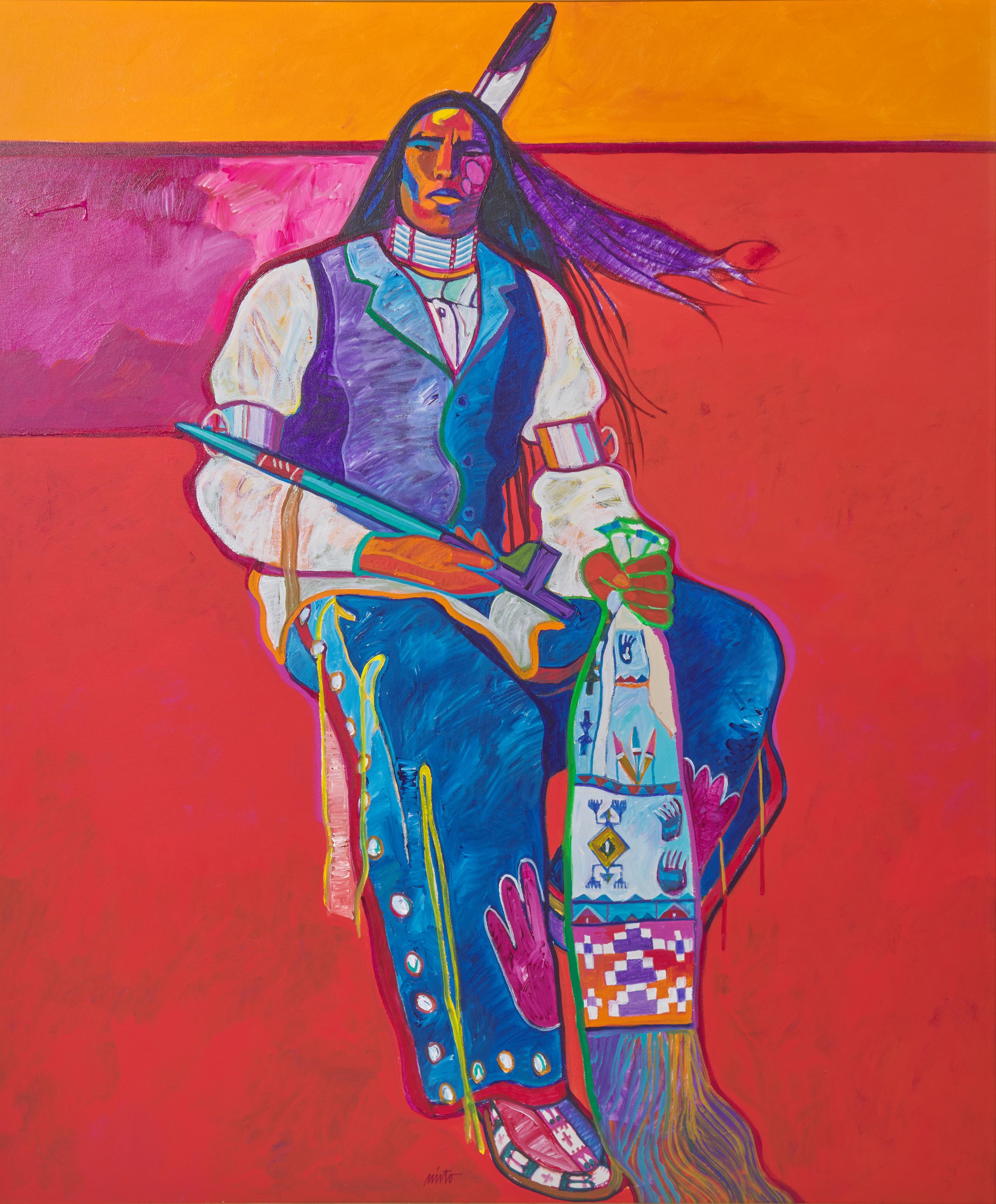 John Nieto (American, 1936-2018) — Plains Warrior , 1996