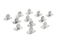 A Set of Twelve Portuguese Silver-Plate Shell-Form Place Card Holders