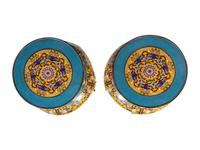 A Pair of Chinese Export Cloisonné Stands
