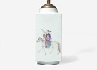 A Chinese Famille Rose Decorated 'Cong' Vase