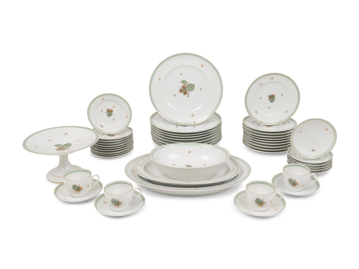 A Bing and Grondahl Hazelnut Porcelain Dinner Service