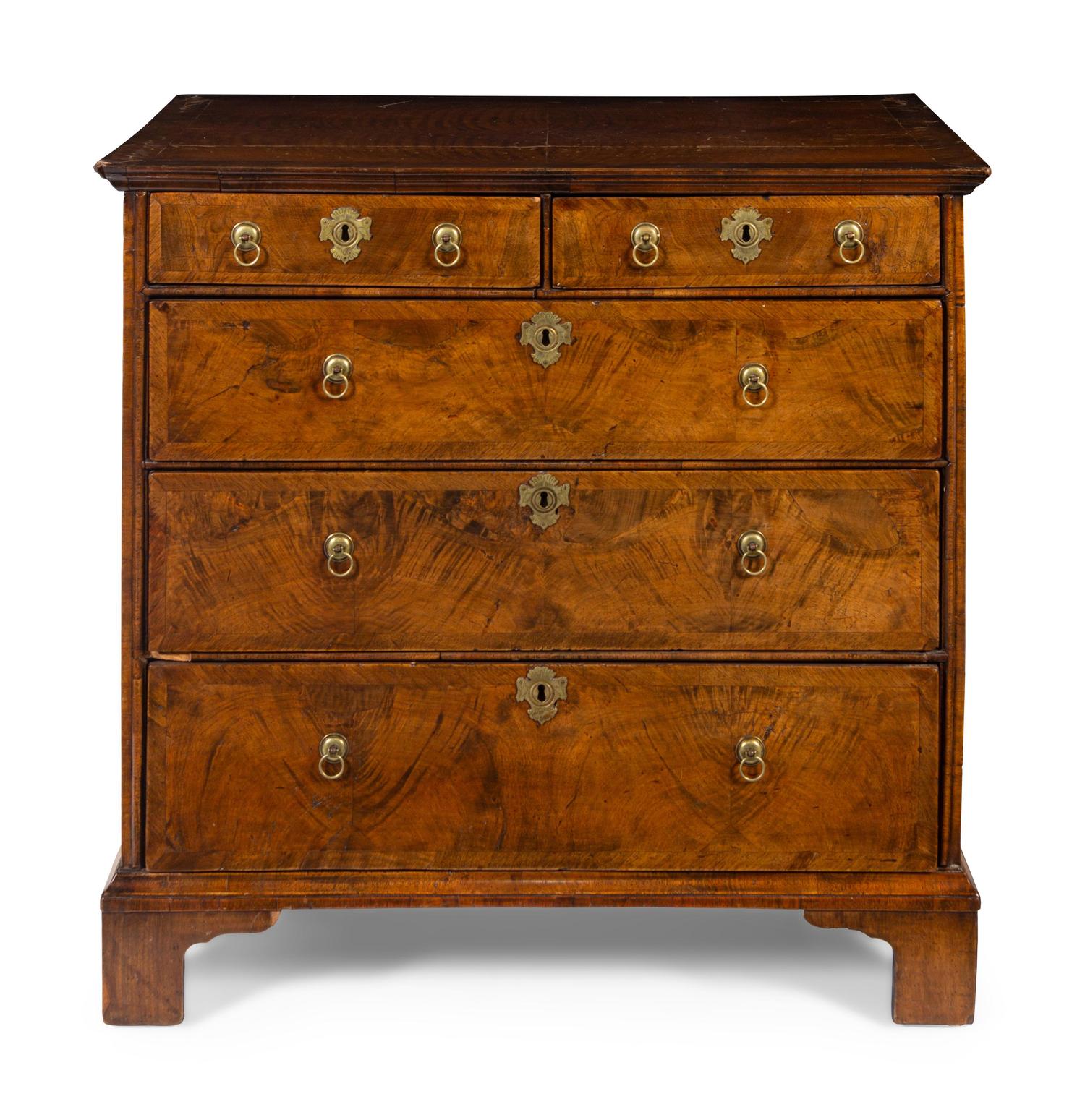 A George II Walnut Chest of Drawers