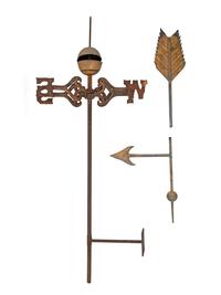 A Gilt Metal Directional Weather Vane