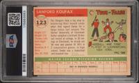 A 1955 Topps Sandy Koufax Rookie Baseball Card No. 123 (PSA 4 VG-EX) from The Collection of David Eisenhower