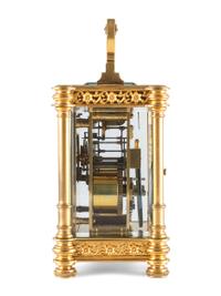 A French Ormolu Filigree Carriage Clock