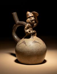A Moche Stirup Vessel with Figure