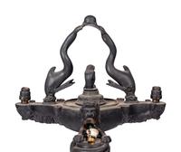 A Grand Tour Style Cast Metal Figure of Silenus Mounted as a Lamp