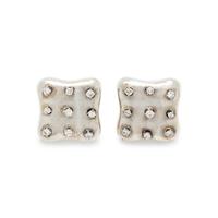 ANGELA CUMMINGS, STERLING SILVER AND DIAMOND EARCLIPS