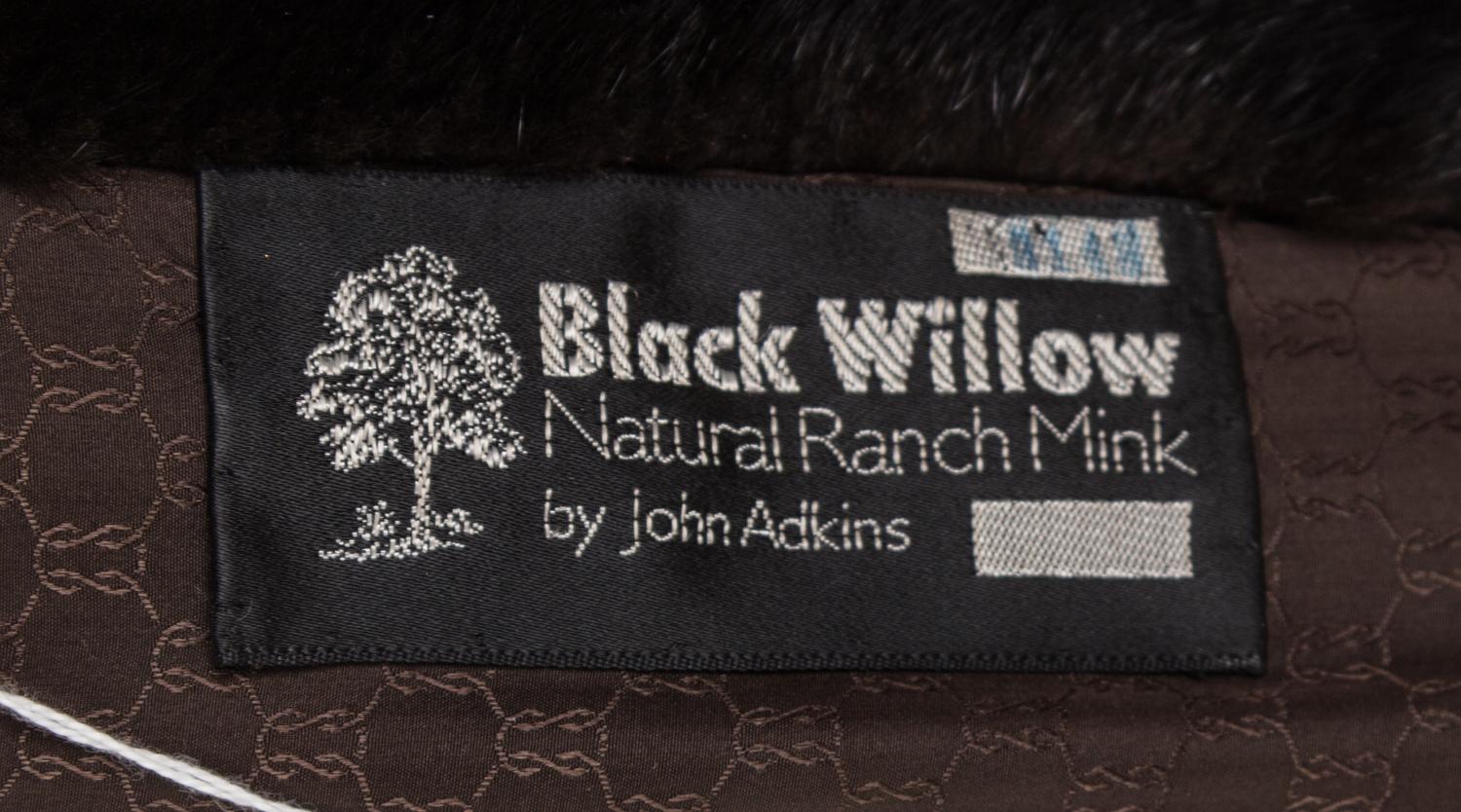 A Dark Brown Natural Ranch Mink Coat, No size.