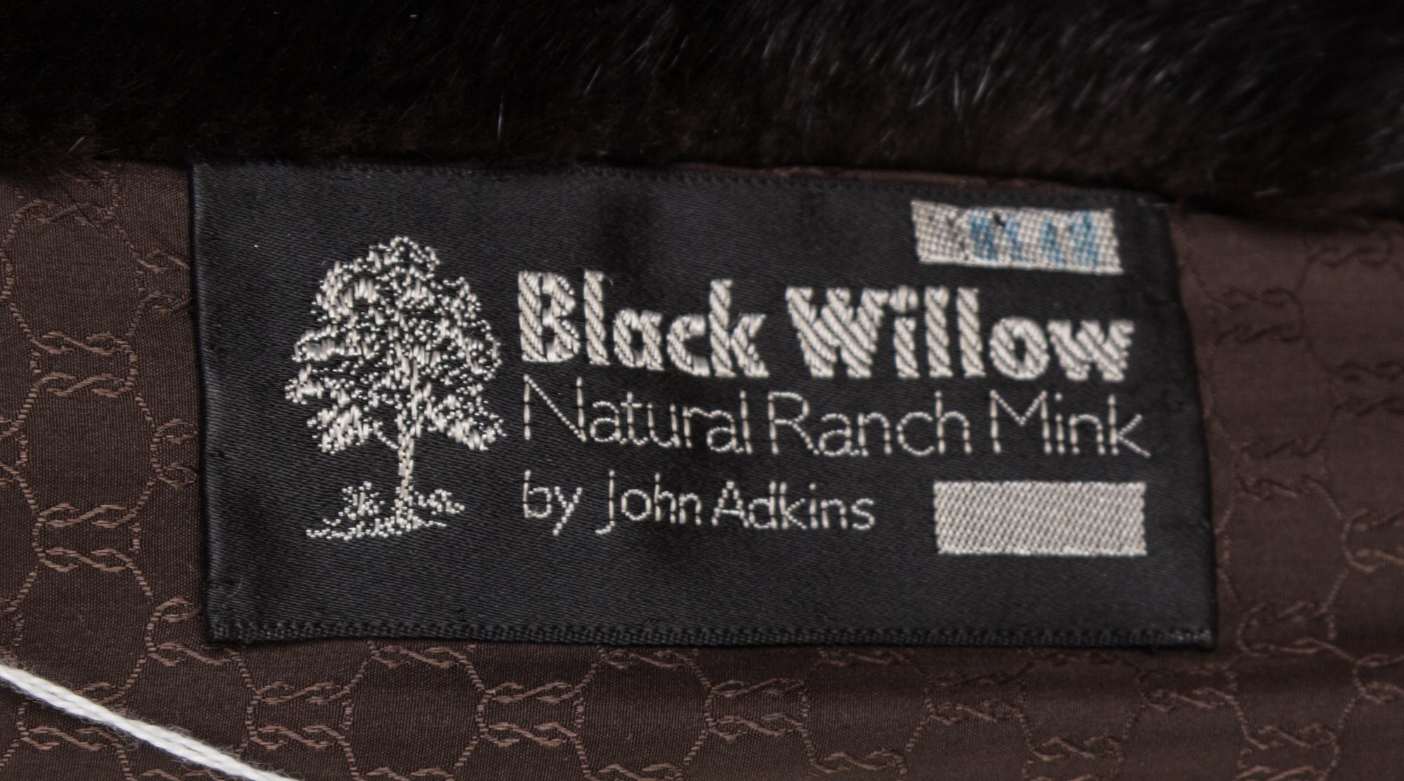 A Dark Brown Natural Ranch Mink Coat, No size.
