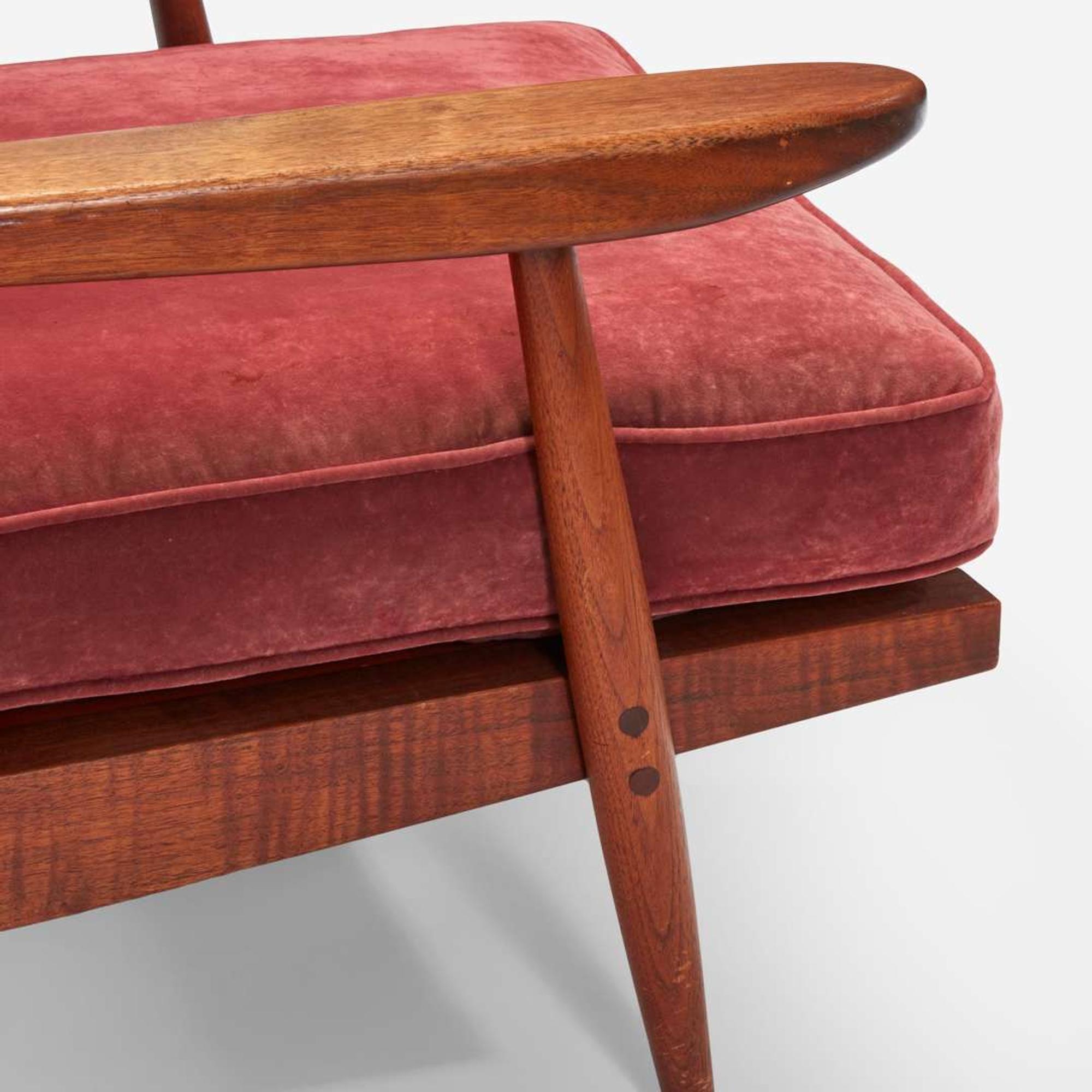George Nakashima "Cushion" Lounge Chair with Arms, New Hope, Pennsylvania, 1960