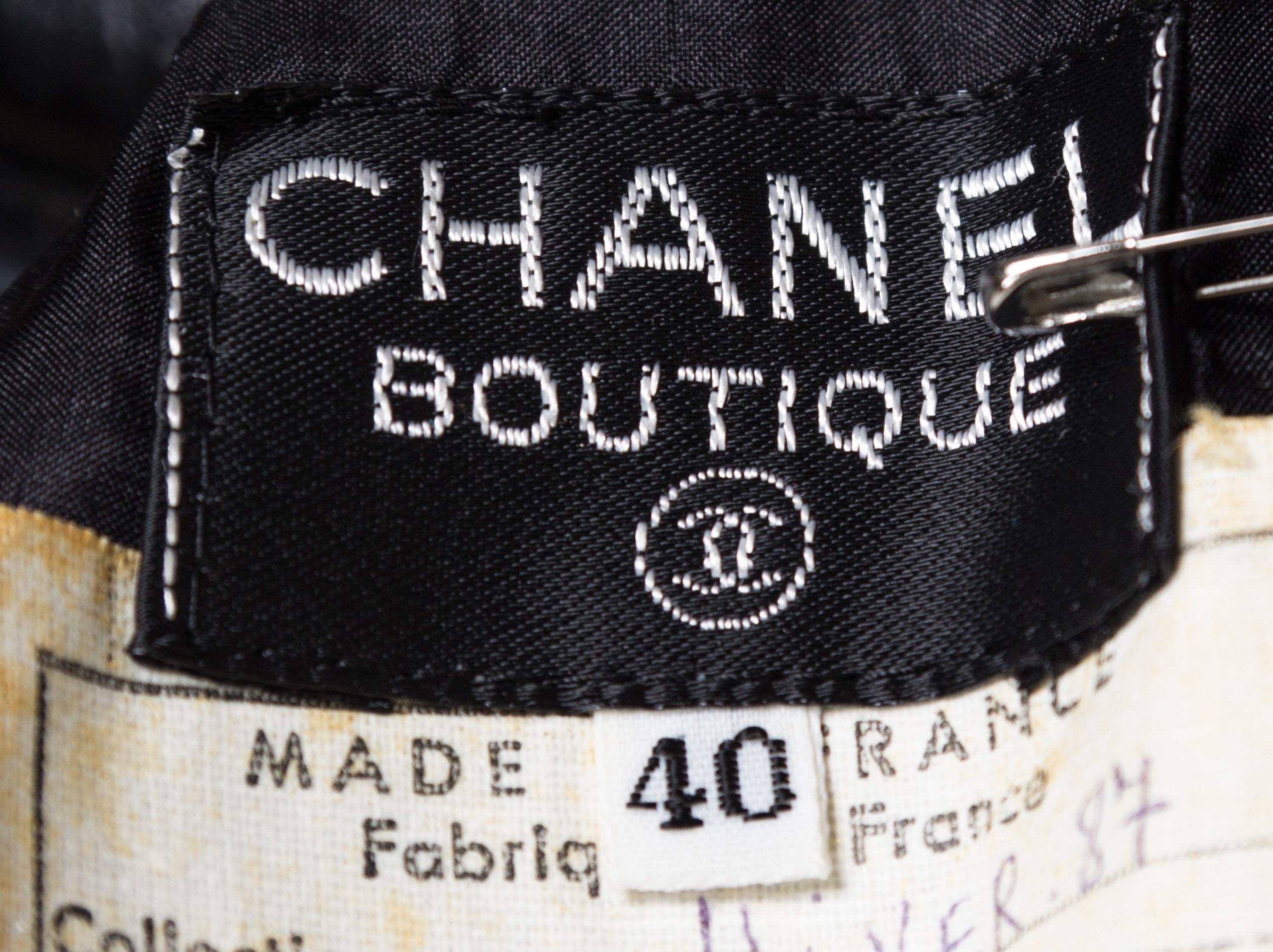 A Chanel Black Wool Straight Skirt, Size 40.