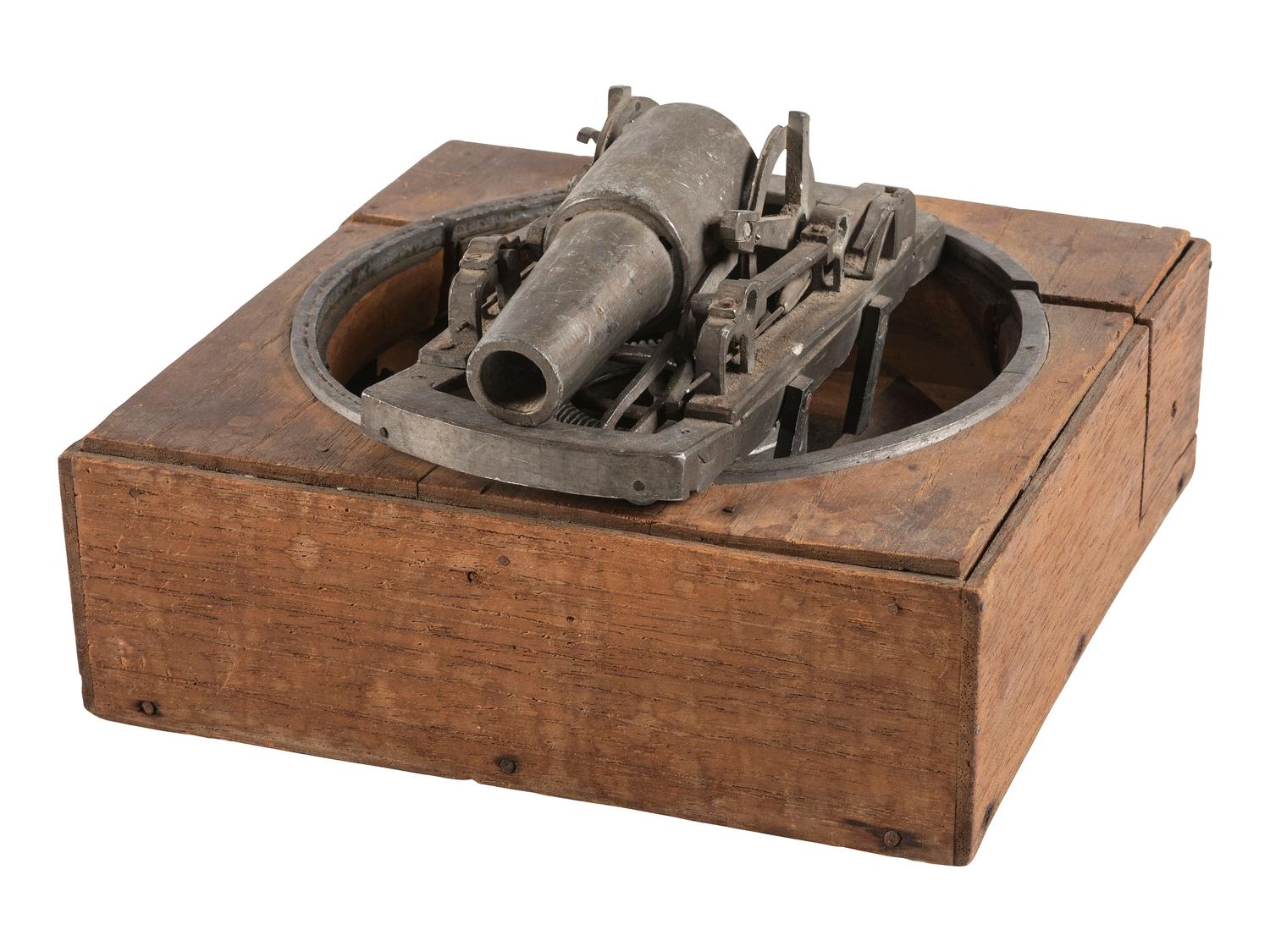 [SCIENCE & TECHNOLOGY]. Charles M. Hayden (1845-1934) archive featuring a patent model for a gun mount with associated photographs, letters, and sketchbook.