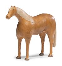 A Folk Art Carved and Painted Pine American Saddlebred Horse