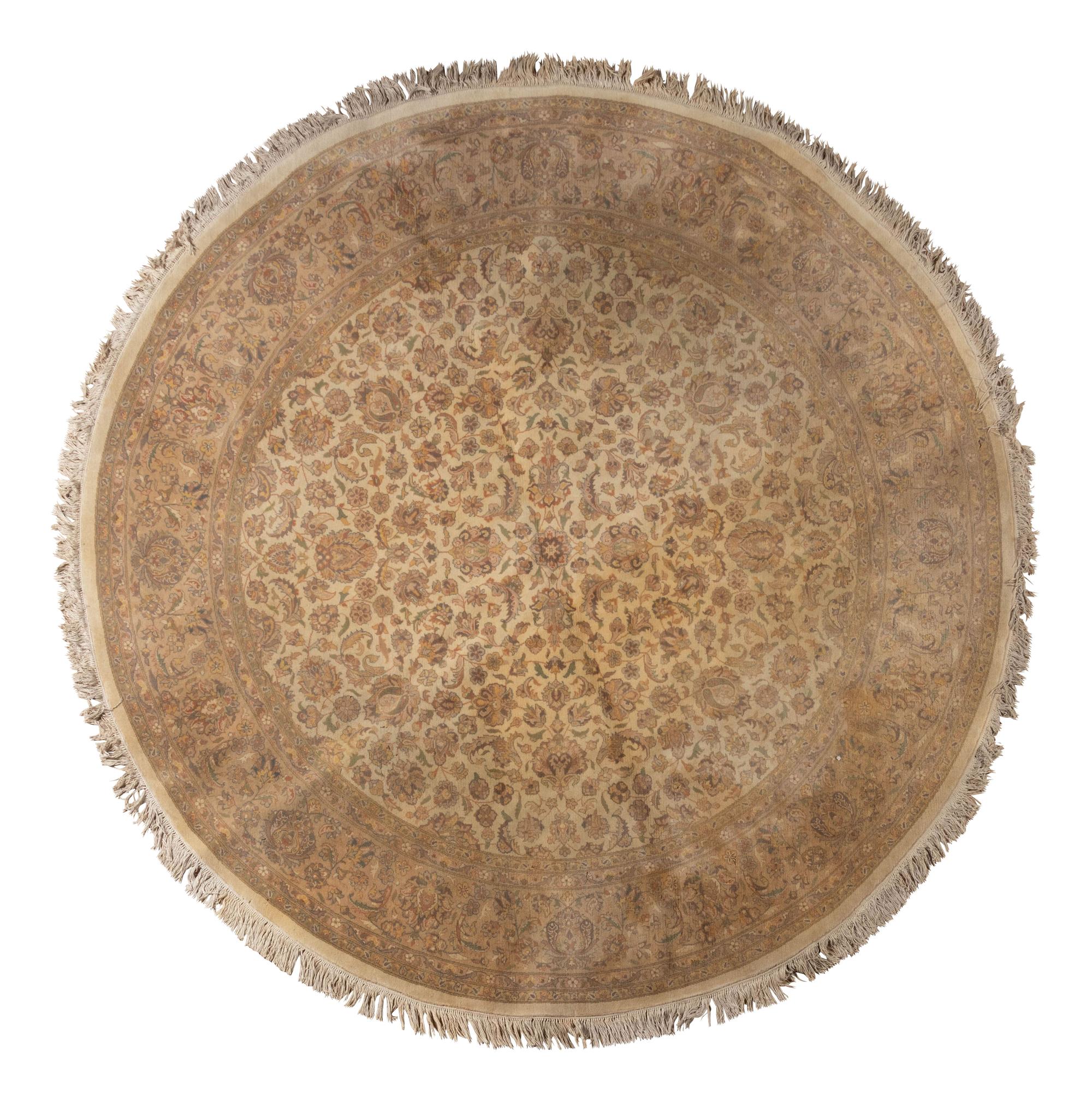 A Tabriz Circular Wool Rug
