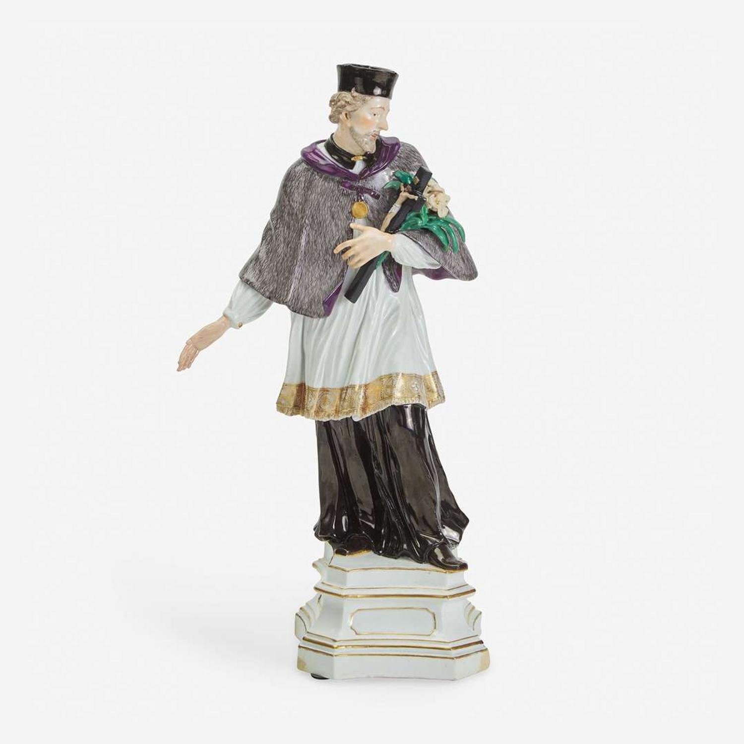 A Meissen Figure of Saint John Nepomuk likely after Johann Joachim Kändler (1706–1775), late 18th/early 19th century