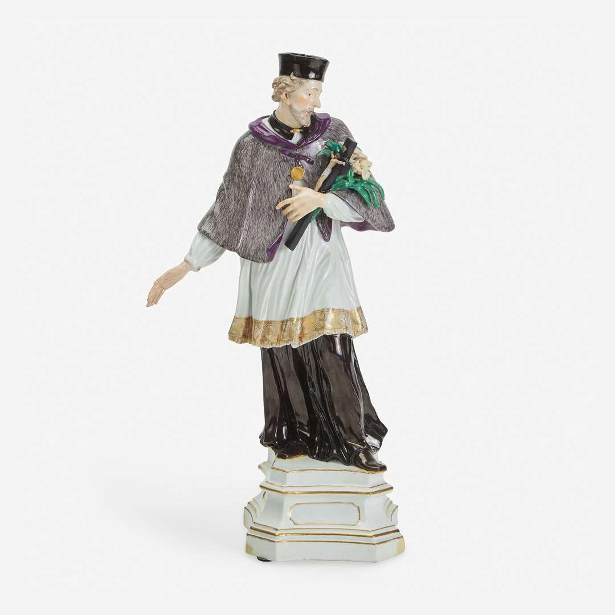 A Meissen Figure of Saint John Nepomuk likely after Johann Joachim Kändler (1706–1775), late 18th/early 19th century