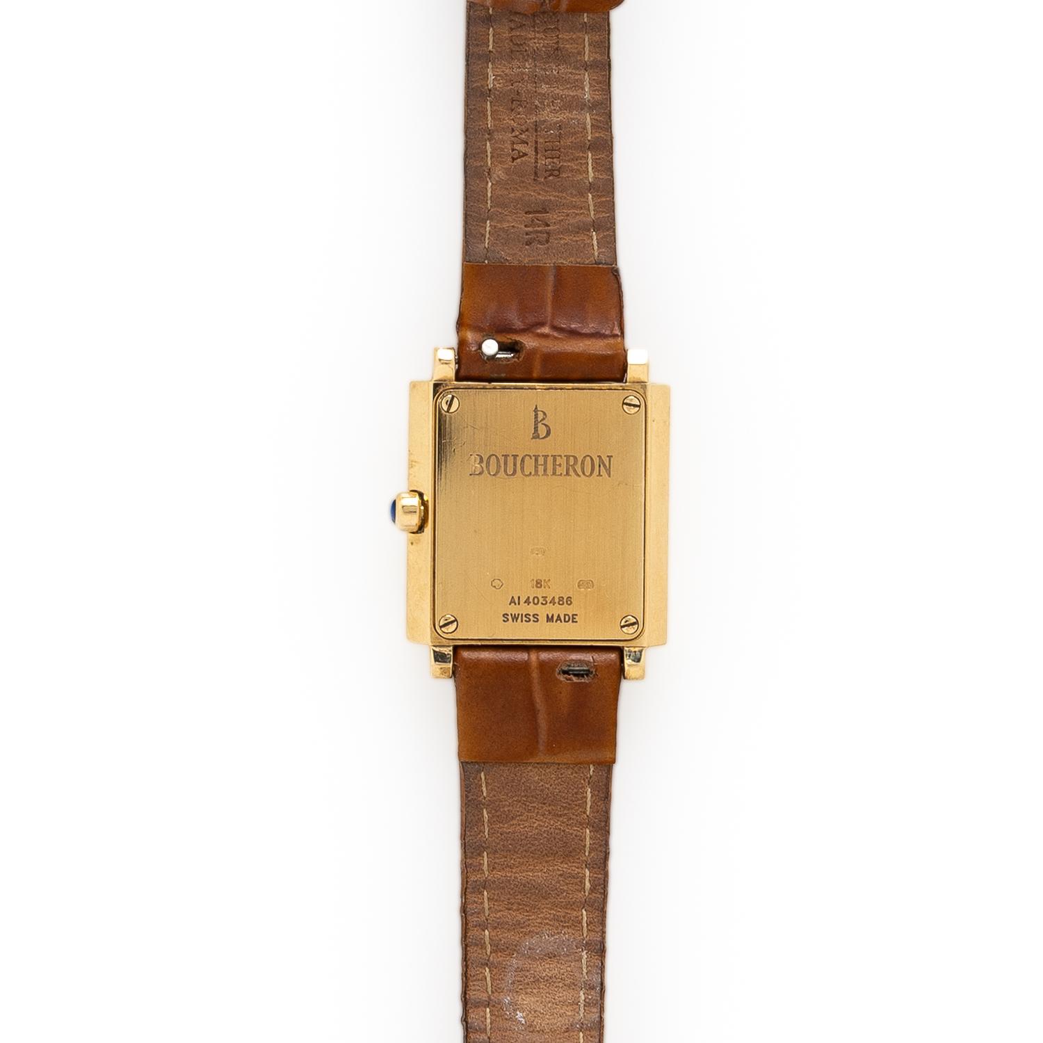 Boucheron, 18K Yellow Gold 'Carrée' Watch