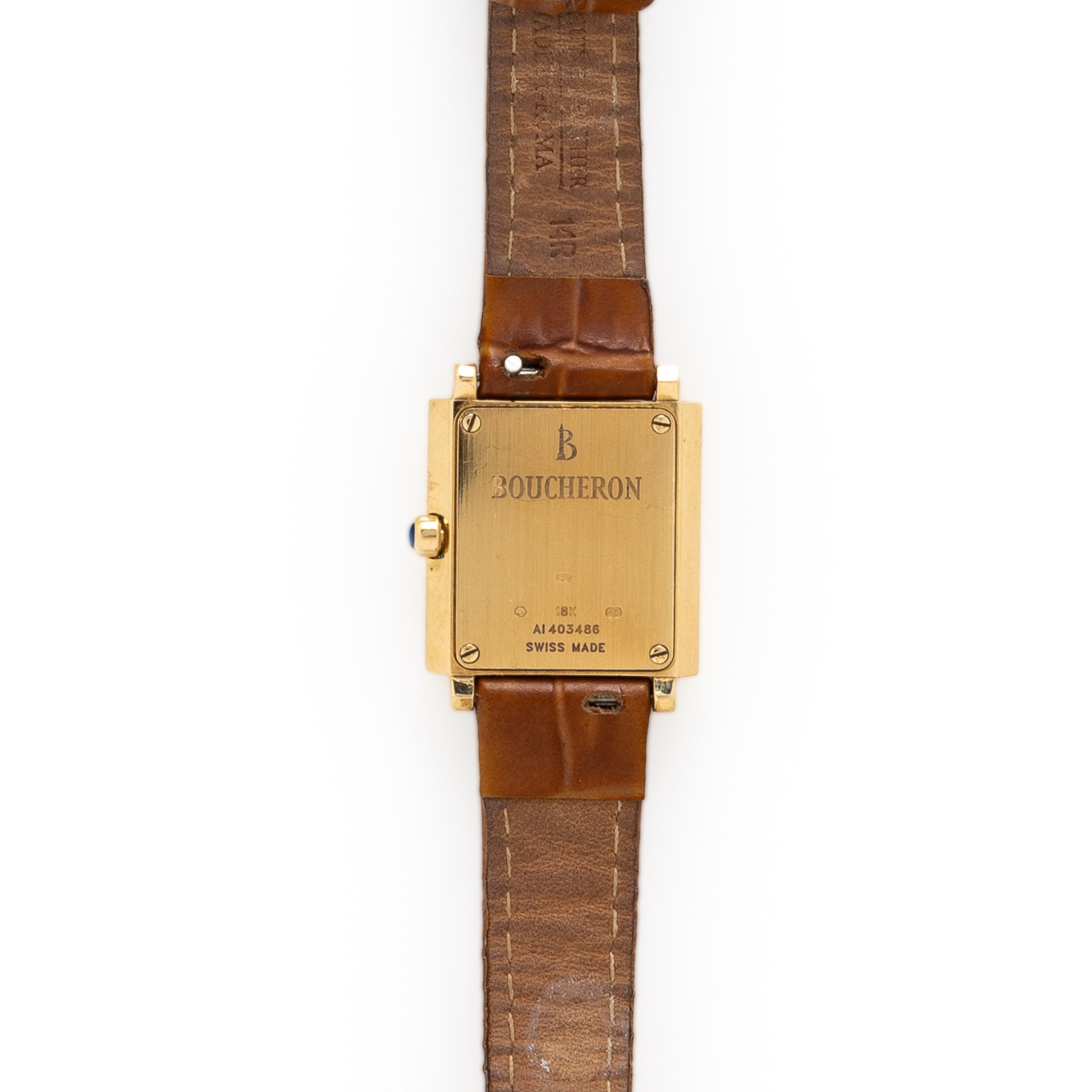 Boucheron, 18K Yellow Gold 'Carrée' Watch