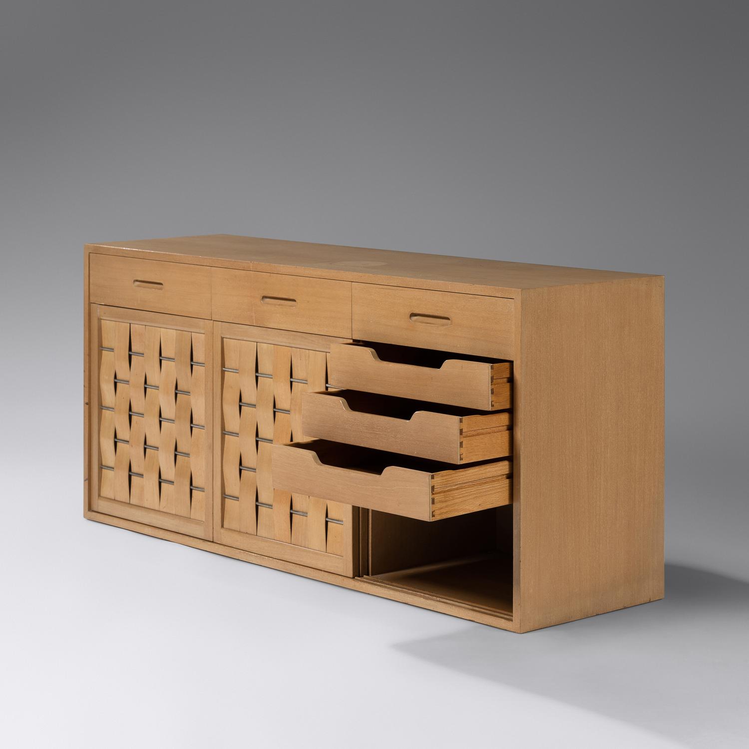 Woven-Front Cabinet, c. 1955 Dunbar, USA