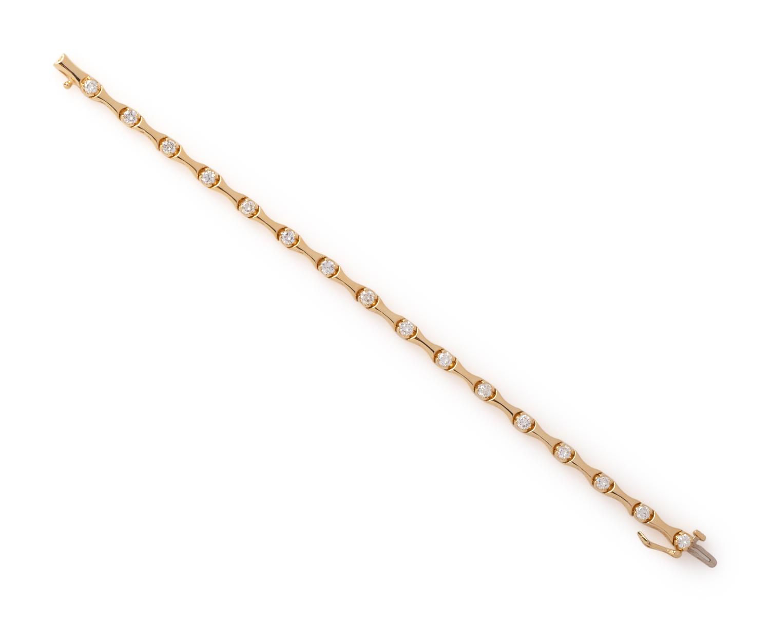 YELLOW GOLD AND DIAMOND BRACELET