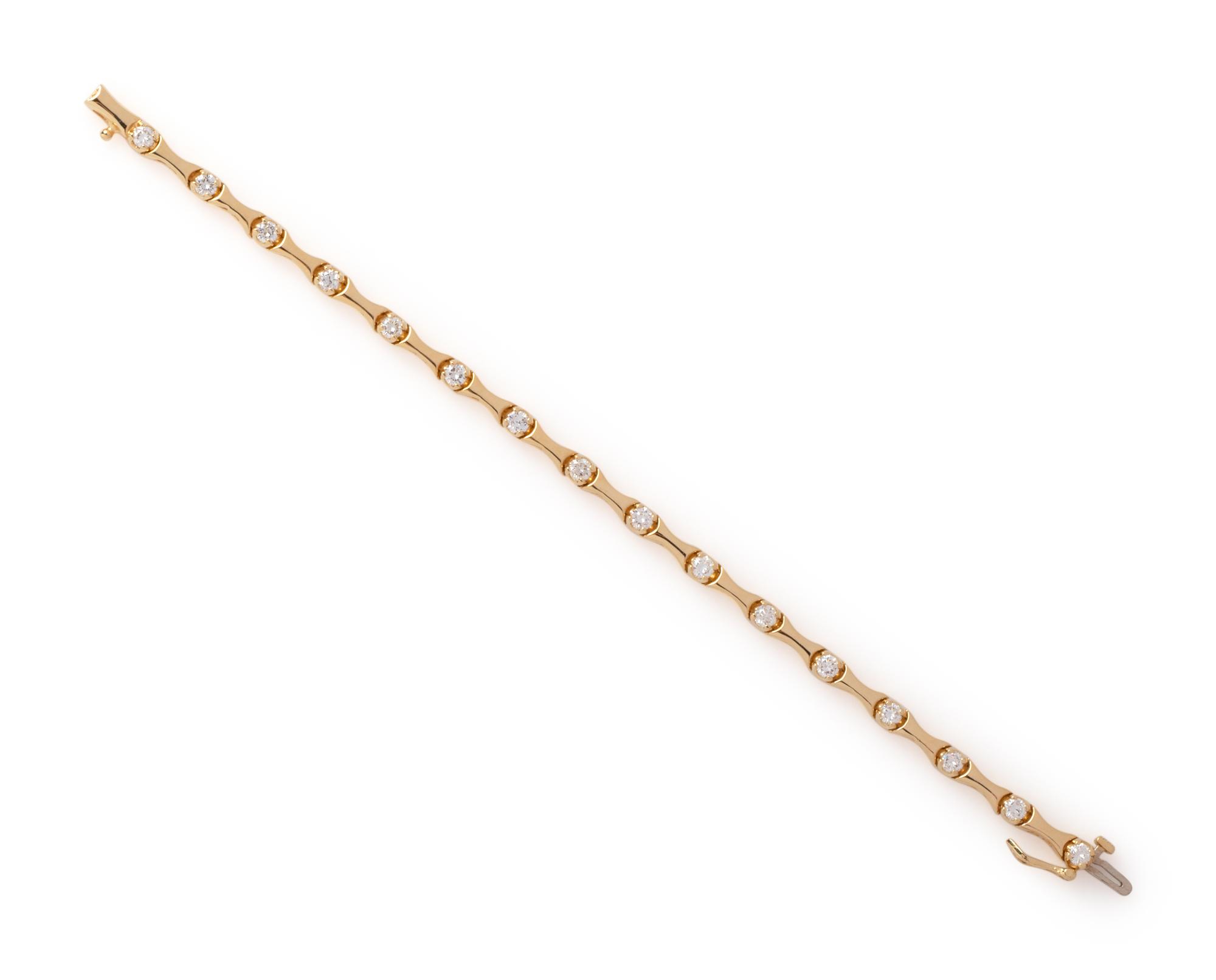 YELLOW GOLD AND DIAMOND BRACELET