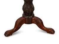 A Mahogany Center Table with Inset Marble Top
