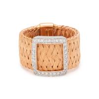 ROBERTO COIN, ROSE GOLD AND DIAMOND 'PRIMAVERA' RING