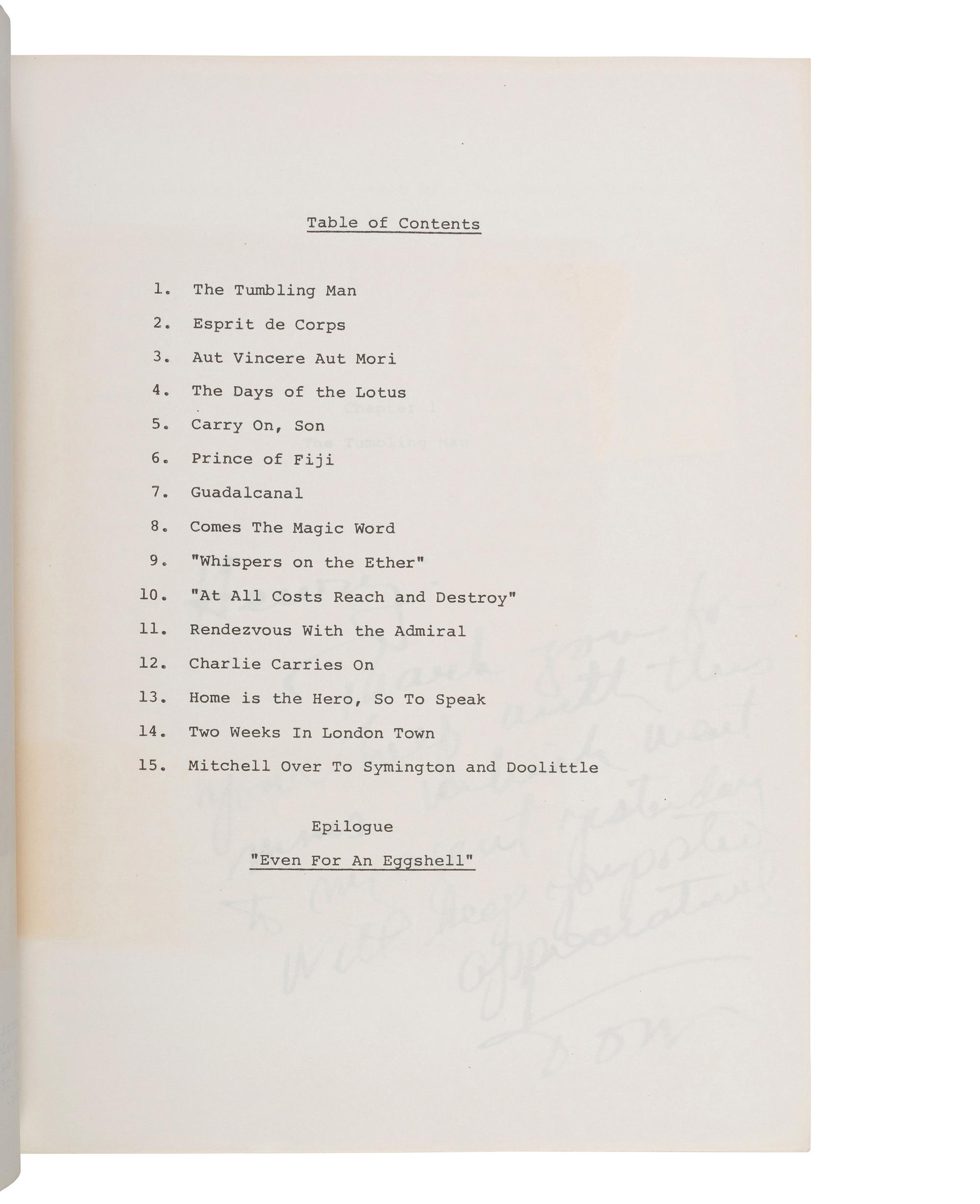 [WORLD WAR II]. LANPHIER, Jr. Col. Thomas G. (1915-1987). "At All Costs Reach and Destroy." Autographed typescript detailing experiences of the "ace" credited with shooting down the plane of Admiral Isoroku Yamamoto.