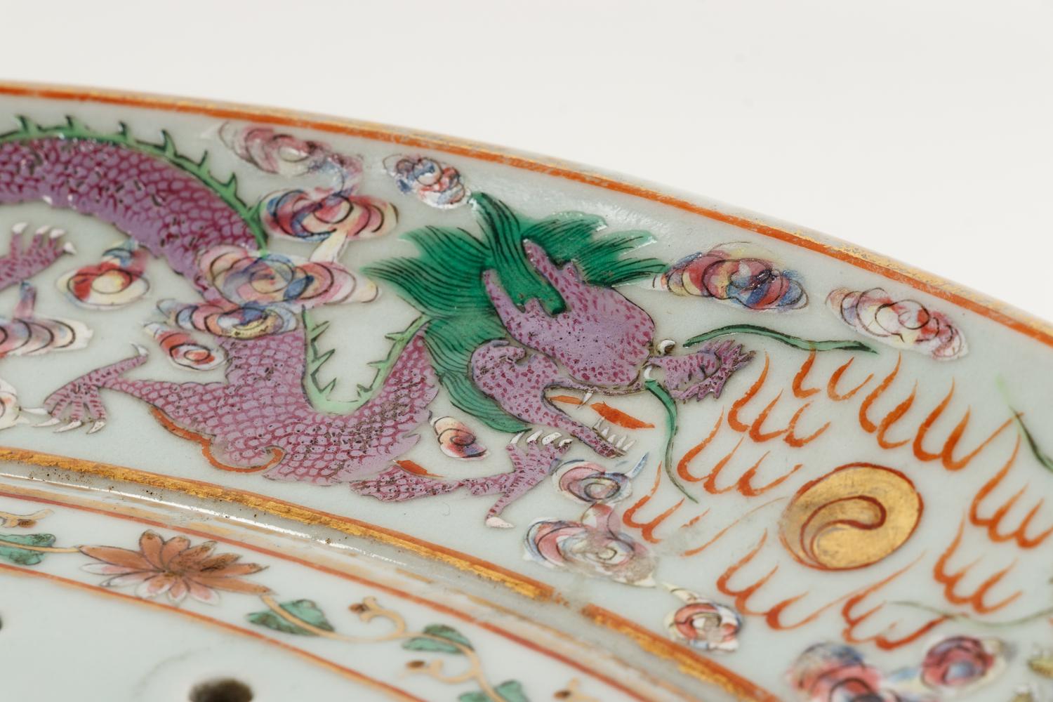 A Chinese Export Porcelain Meat Platter and Cover