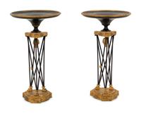 A Pair of Grand Tour Gilt and Patinated Bronze Athéniennes