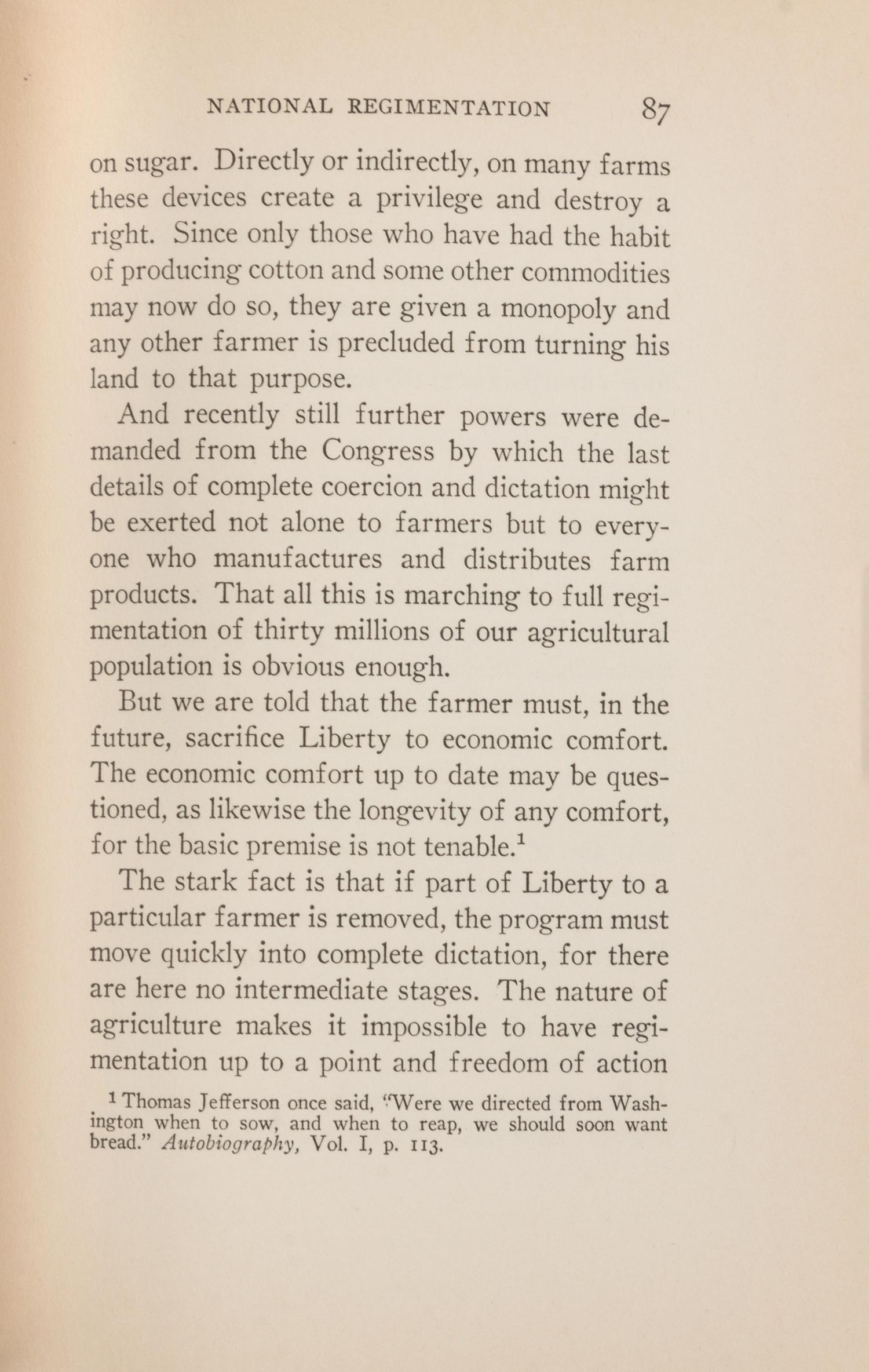 HOOVER, Herbert (1874-1964). The Challenge to Liberty. New York and London: Charles Scribner's Sons, 1934. PRESENTATION COPY.